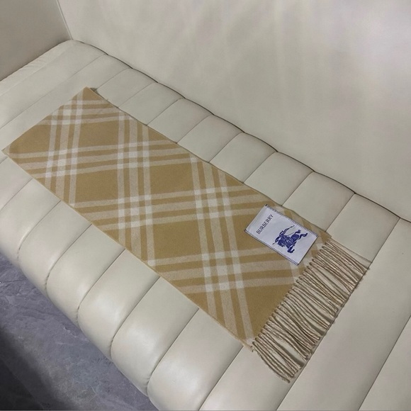 Burberry Shoes - Burberry Tan and Cream Check Scarf